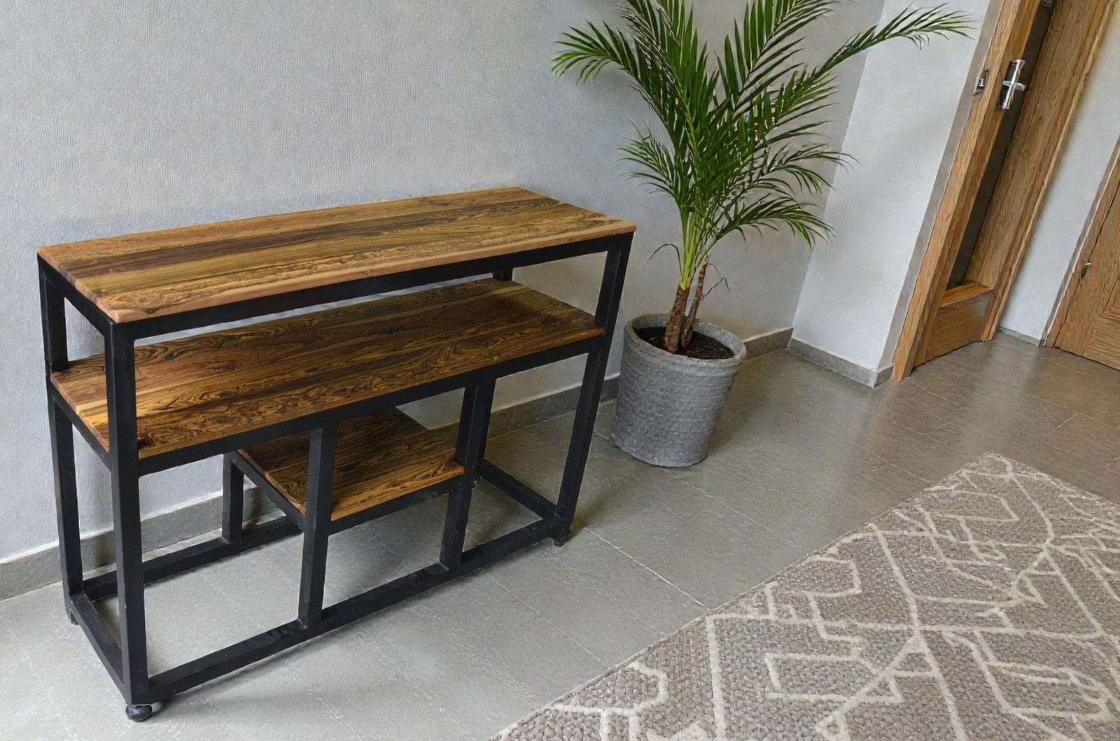Consola Bocote + Acero Industrial — image 1